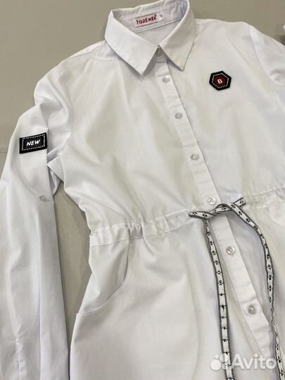 Блуза рубашка на девочку рост 134-140