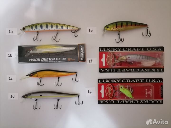 Воблеры оригинальные Megabass, O.S.P., Lucky Craft