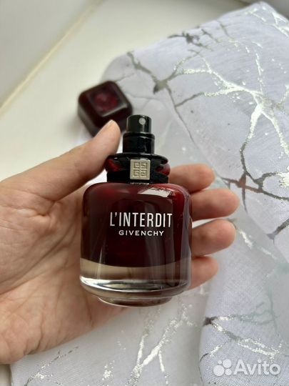 Пустой флакон от духов Givenchy LInterdit бордовый