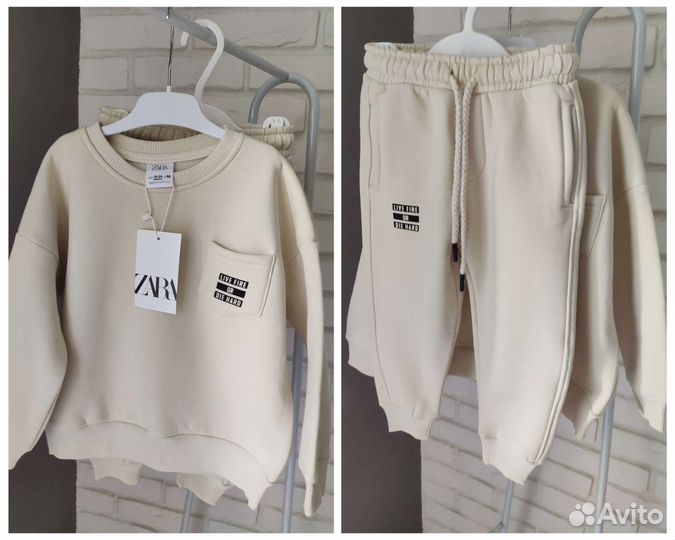 Костюм Zara теплый детский на флисе (98-116)