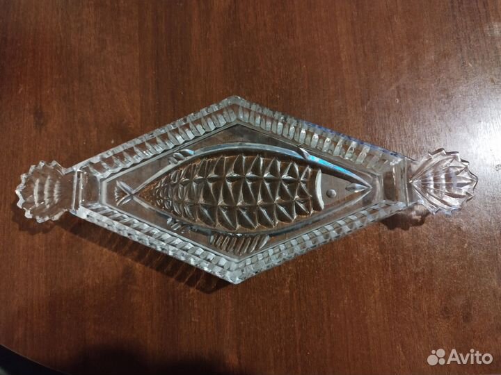 Селедочница хрусталь СССР