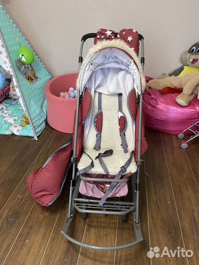 Детские санки коляска бу