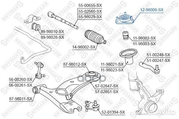 Опора амортизатора переднего Toyota Carina all