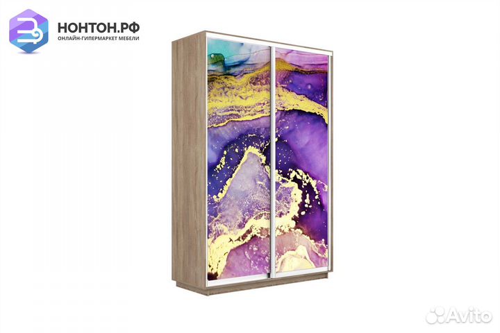 Шкаф-купе 2-х дверный Нонтон фото №1018 / дуб соно