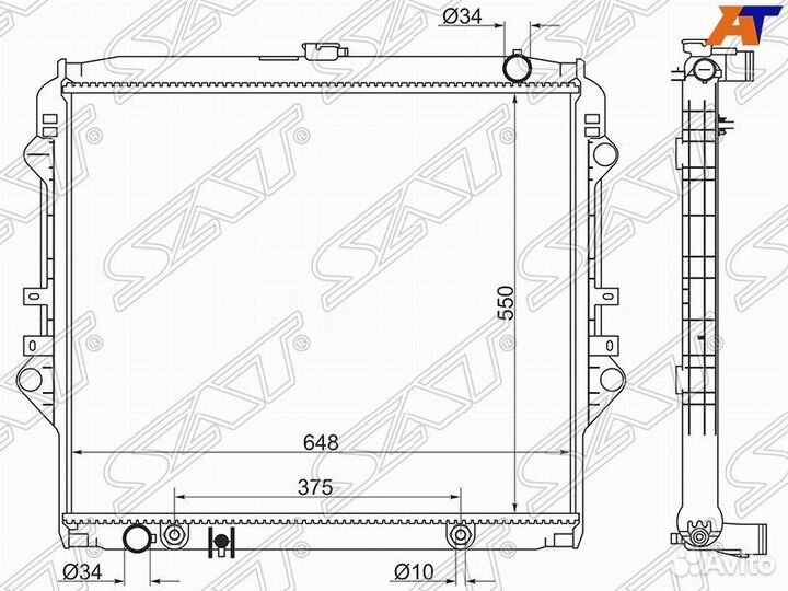 Радиатор охлаждения двигателя Toyota Hilux 2TR-FE