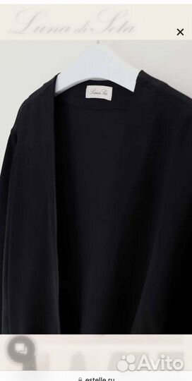 Luna di Seta шелковый халат Black оригинал