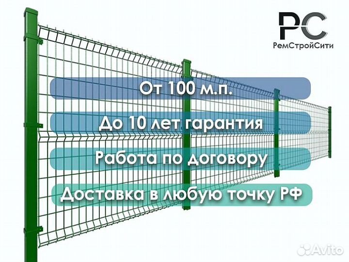 Забор из 3д сетки