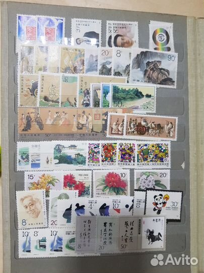 Альбом марок Китая 1980-1990 2 часть