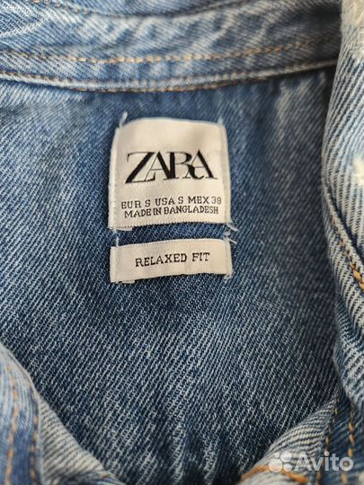Джинсовка батник рубашка Zara man S
