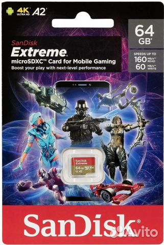 Карта памяти microsdxc 64GB SanDisk Extreme