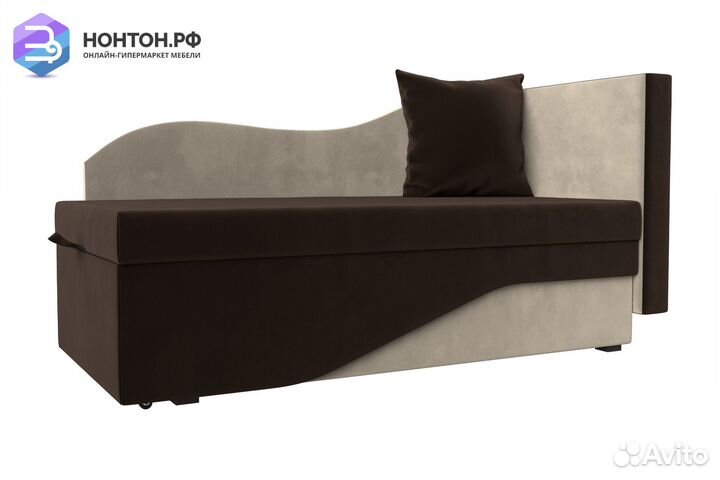 Кушетка выкатная Гармония коричневая / бежевая
