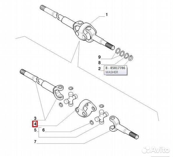 Яблоко полуоси (вариант) (равноколесник)