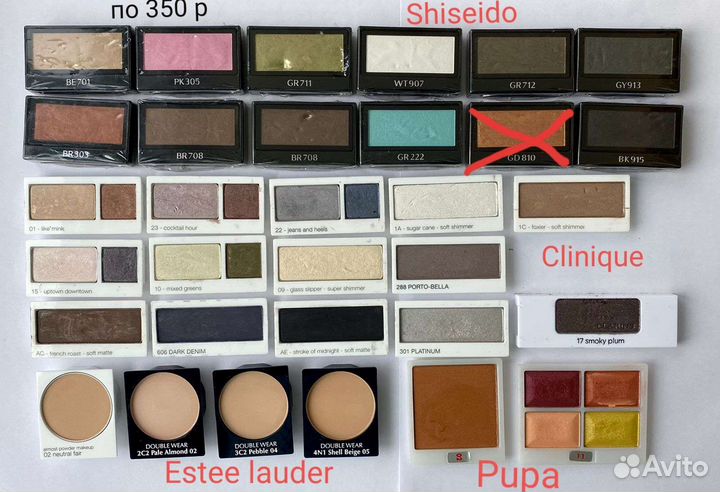 Косметика тени и румяна тестер люкс