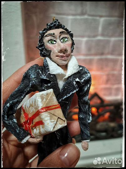 Набор елочных игрушек из ваты 