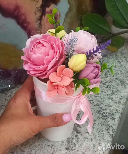 Букет цветов из мыла