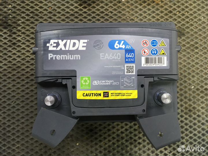 Аккумулятор 64 Ач Exide EA640 Premium 640А
