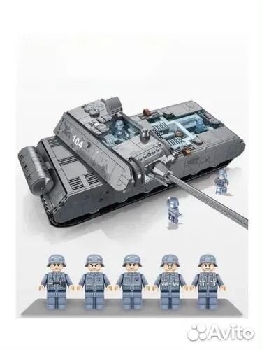 Конструктор Сверхтяжелый танк Маус 2127 деталей