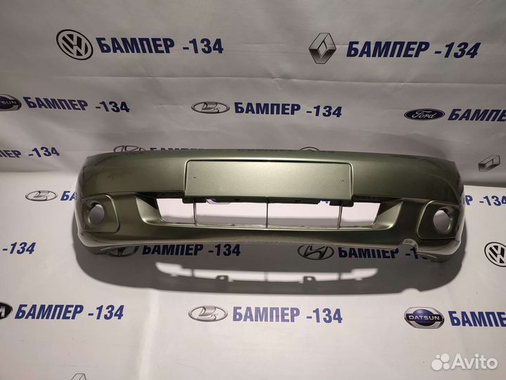 Бампер передний LADA kalina 1 Колумбийская зелень