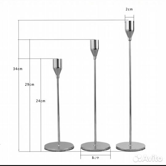 Подсвечники 3 шт в наборе