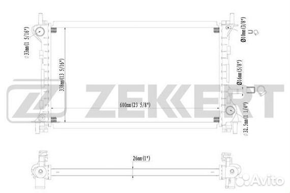 Радиатор охлаждения двигателя Ford Focus 98