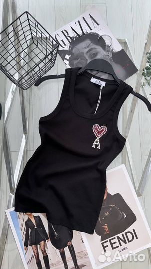 Майка Турция лого бренда Ami стразы