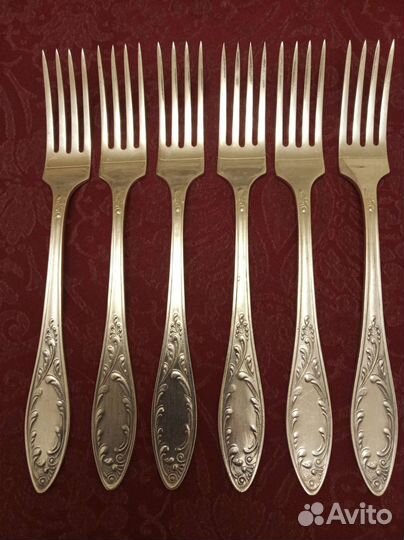 Мельхиоровый набор столовых приборов Кольчугино