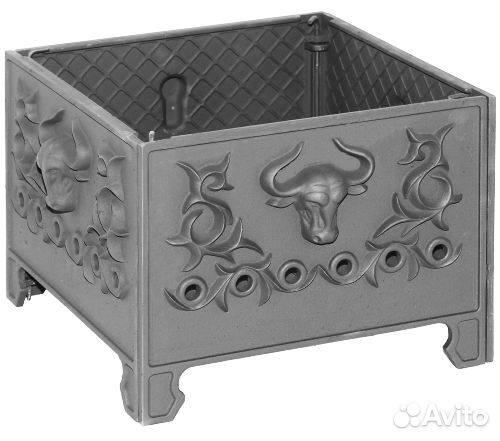 Мангал Рубцовск, чугунный, сборный, 354*354*270мм