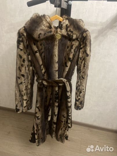 Шуба норковая с капюшоном