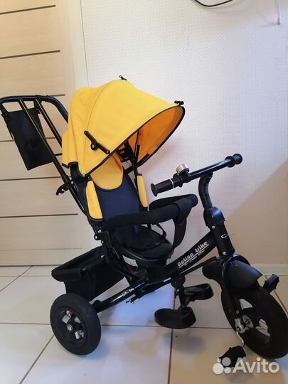Велосипед - коляска детский 3х колесный с ручкой