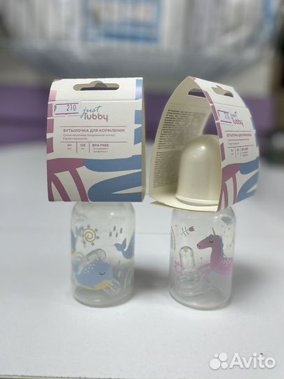 Бутылочка с силиконовой соской 125 мл. Lubby