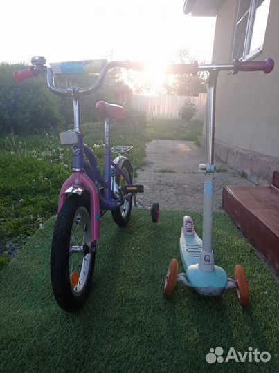 Велосипед и самокат