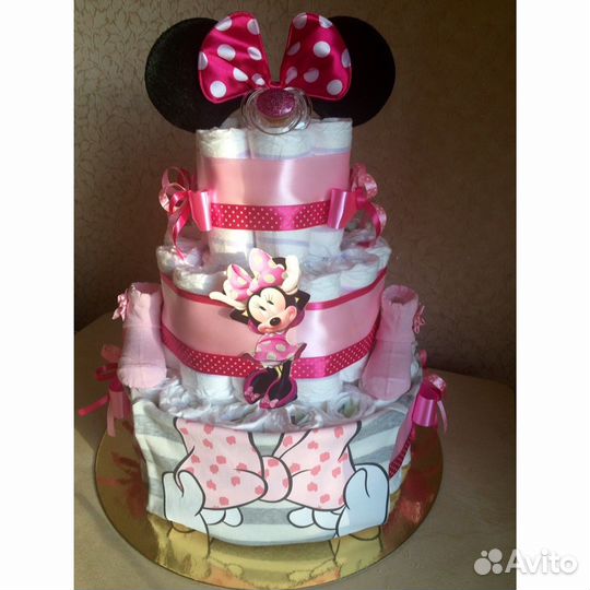 Подарок на выписку- Торт из памперсов