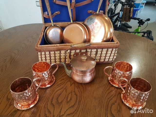 Подарок охотнику и рыбаку. Медный набор