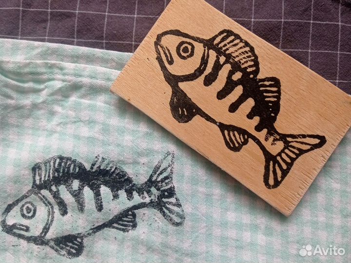 Штампы для творчества. Рыба 2. Ручная набойка