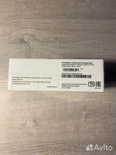 Новые оригинальные упакованные AirPods 2