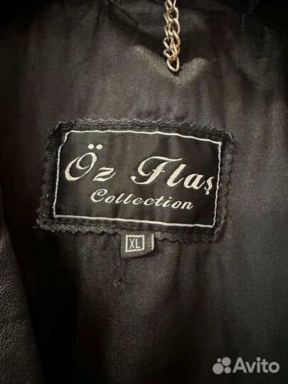 Кожаный плащ женский