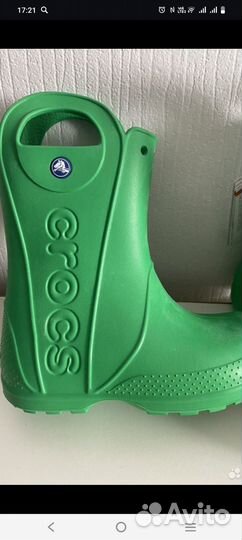 Новые Crocs резиновые сапоги 30р