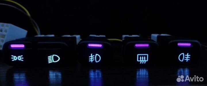 Пересвет кнопок ваз 2114