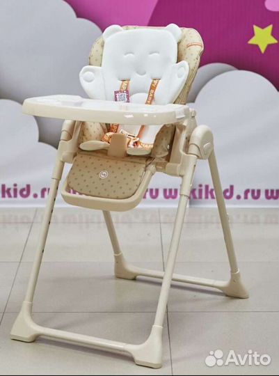 Стульчик для кормления + набор детской посуды