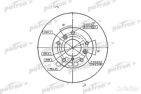Диск тормозной передн ford USA: probe I 88-93