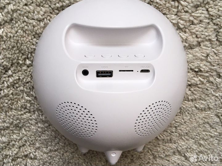 Блютуз колонка с часами, подсветкой, радио