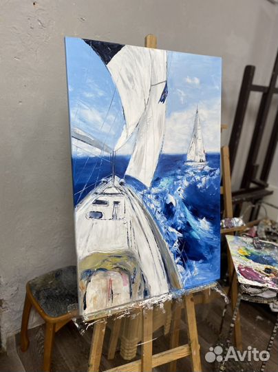 Картина маслом ‘‘Морские приключения‘‘ 60/90
