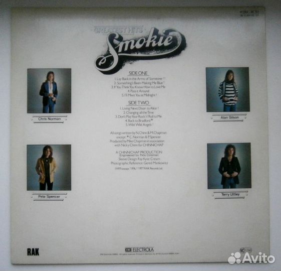 Smokie - Greatest Hits LP (Германия)