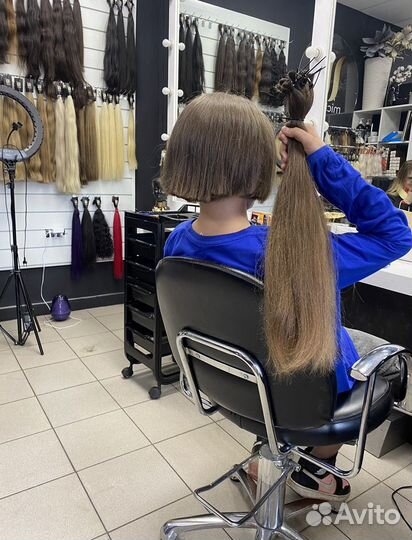 Волосы для наращивания детские 52 см тон 7-8