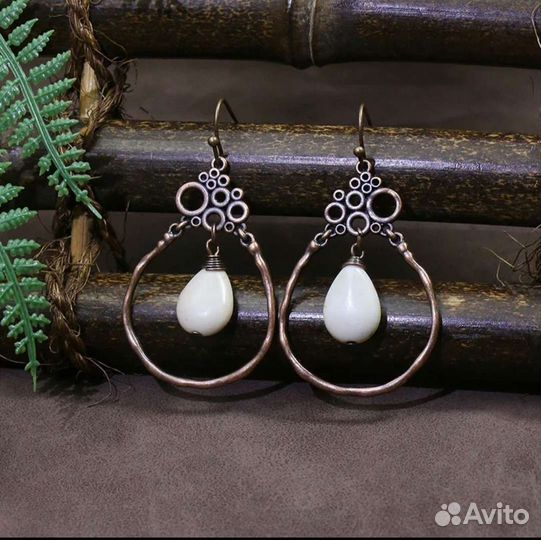 Металлические серьги-подвески