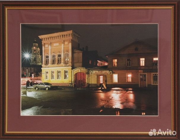 Астрахань Старые дома Вечер Улица Никольская 2004