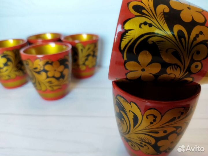 Хохлома стопки 6шт