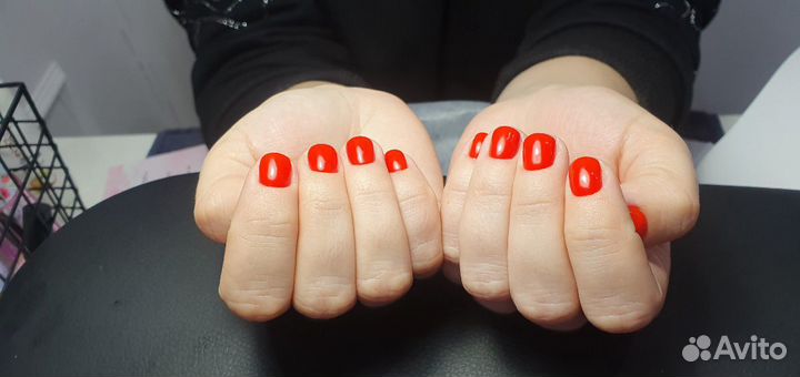 Маникюр комби + гель лак