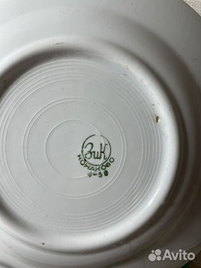 Тарелки зик конаково СССР 40е года