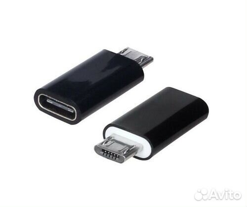 USB Переходник с USB Type-C (F) - Micro USB чёрный